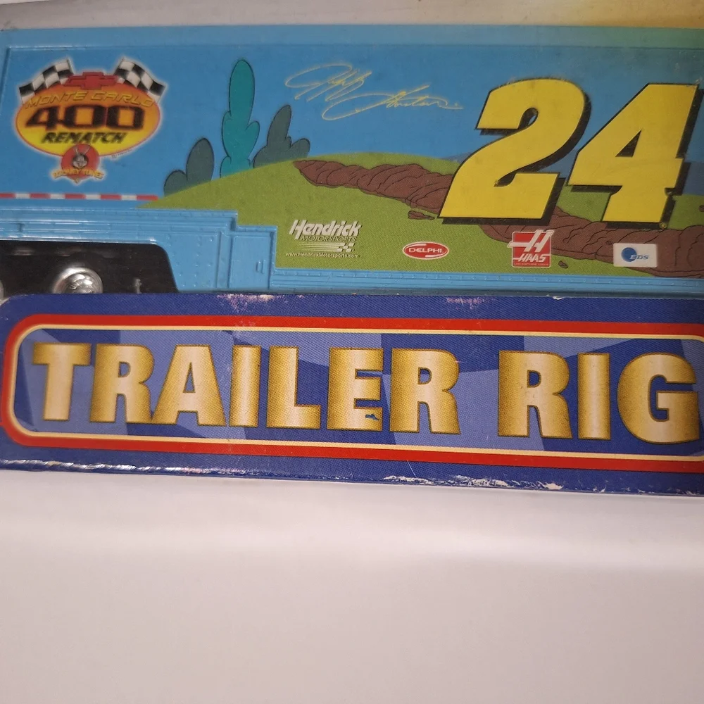 ๐NEW Winner's Circle Jeff Gordan Blue Trailer Rig Toy Collectible Truck - Picture 3 of 11